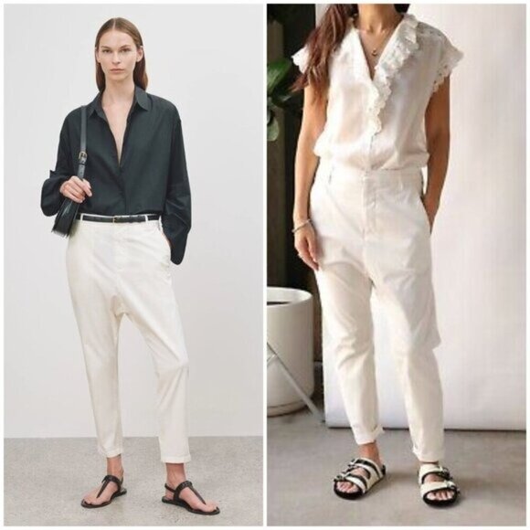 Nili Lotan Pants - Nili Lotan Paris Pants in Eggshell Size 4